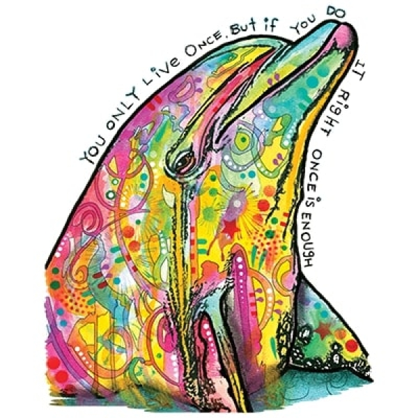 T-Shirt - kurzarm - pychedelic dolphin